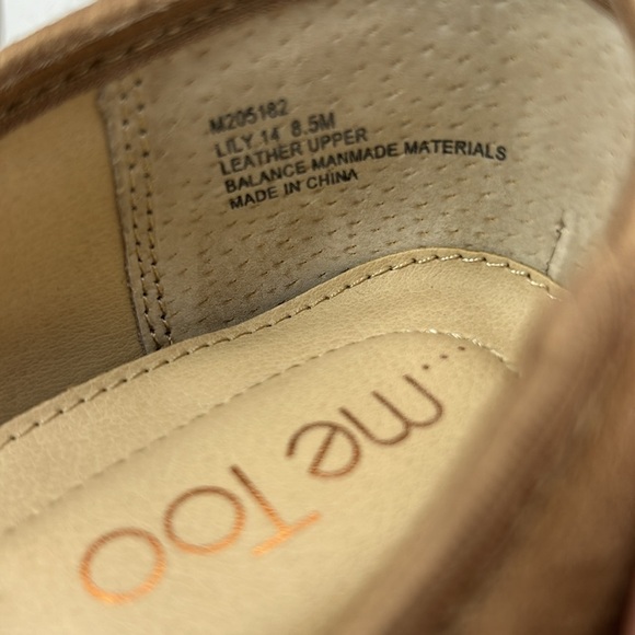 Me Too Suede Pumps Heels Shoes Women's Size 8.5 Leather Minimalist Neutral Work - Picture 8 of 11